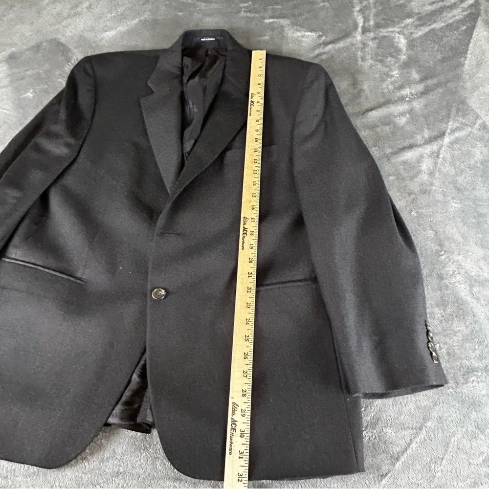 Chaps Ralph Lauren Blazer Mens 46R‎ Charcoal Gray Wool VTG Sport Coat 2 Button